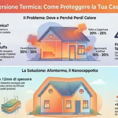 Illustrazione mostra come il calore fuoriesce da una casa, causando freddo in casa e sprechi. Soluzioni per isolare e aumentare il valore immobiliare.