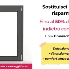 Infissi grigi con detrazione fiscale fino al 50%. Un esempio di fattura per detrazione fiscale che mostra comfort e risparmio.