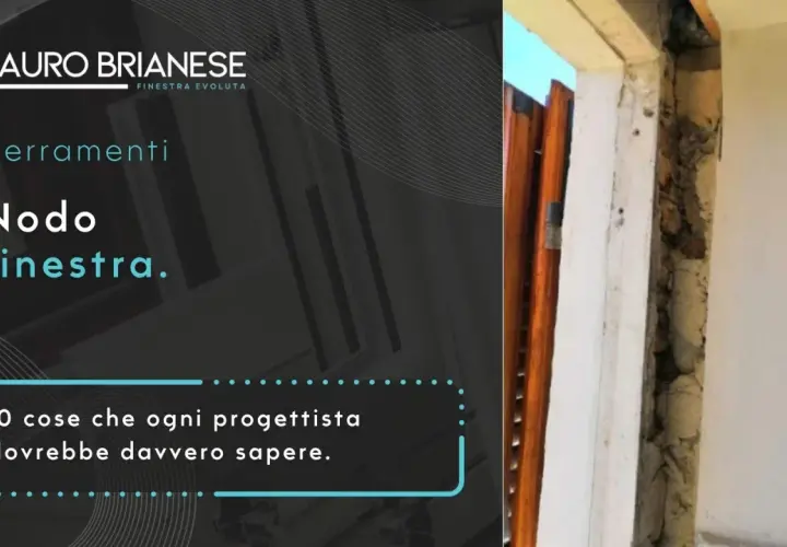 Dettaglio nodo finestra con problema cappotto termico. Mauro Brianese, serramenti evoluti. 10 cose da sapere.