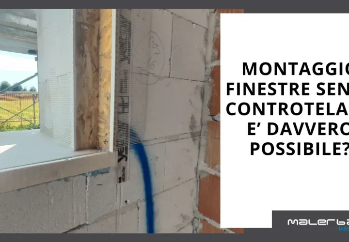 Installazione di finestre senza controtelaio: un cantiere edile mostra la fase di montaggio.
