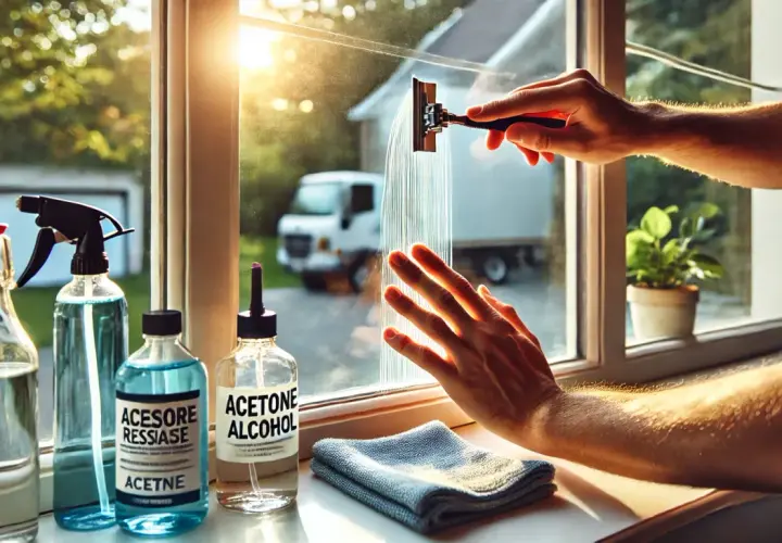 Come togliere colla dal vetro: acetone e alcool sono ottimi alleati. Un raschietto aiuta a rimuovere residui ostinati.