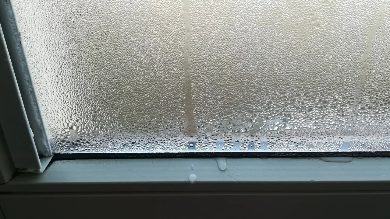 Condensa sui vetri, gocce d'acqua che scivolano sul davanzale, un segnale che la muffa sui muri potrebbe essere in agguato.